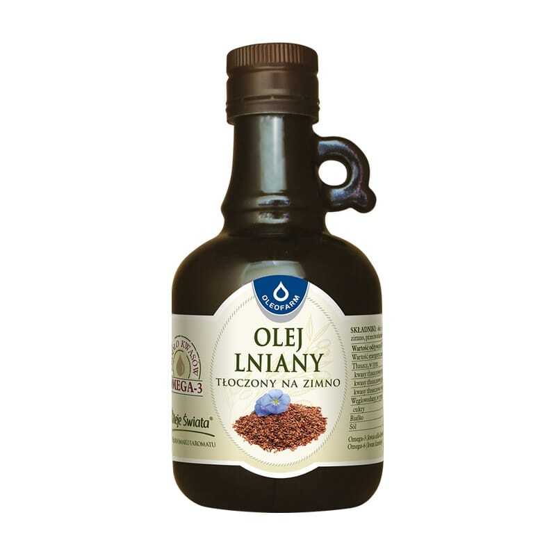 Lijnzaadolie met vitamine D Oleofarm, koudgeperst (250 ml)