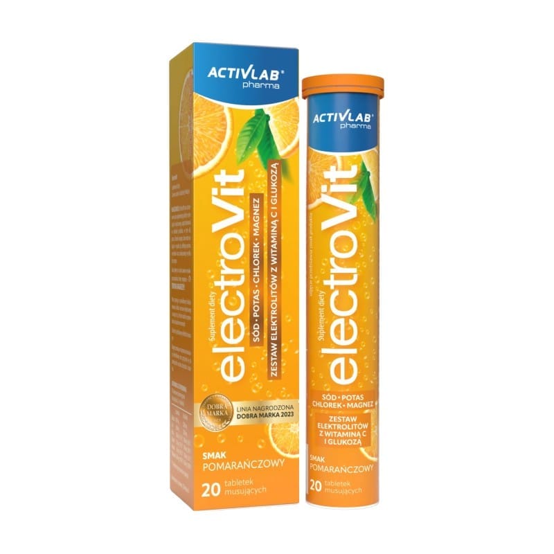 Elektrolyten met mineralen en vitamine C met sinaasappelsmaak Activlab Pharma (20 bruistabletten)