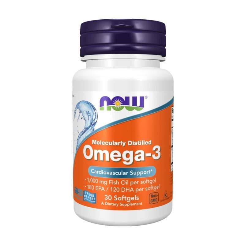 Omega 3 NOW, 1000 mg (30 zachte capsules)