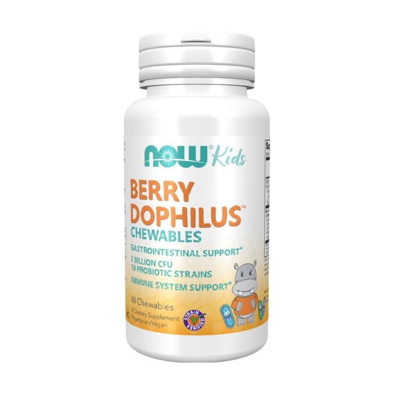 Probiotica voor kinderen BerryDophilus NOW (60 kauwtabletten)
