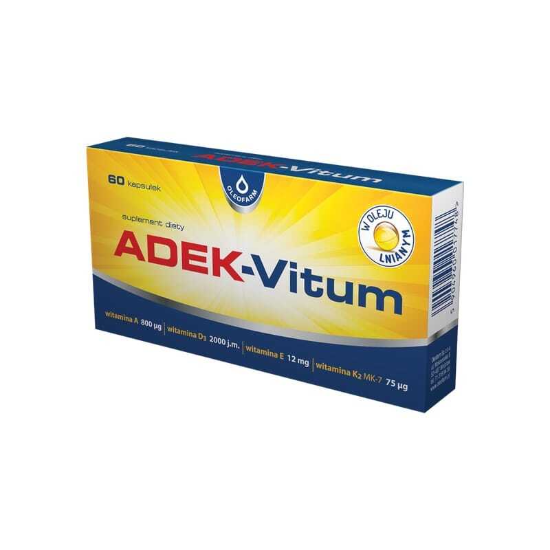 Vitaminecomplex A, D3, E en K2 Vitum Oleofarm (60 capsules)