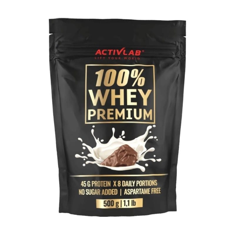 100% Whey Premium proteïne met melkchocoladesmaak Activlab (500 g)