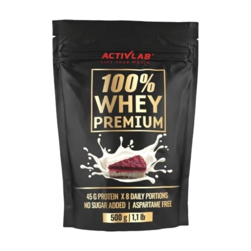 100% Whey Premium eiwitten met cherry cake-smaak Activlab (500 g)