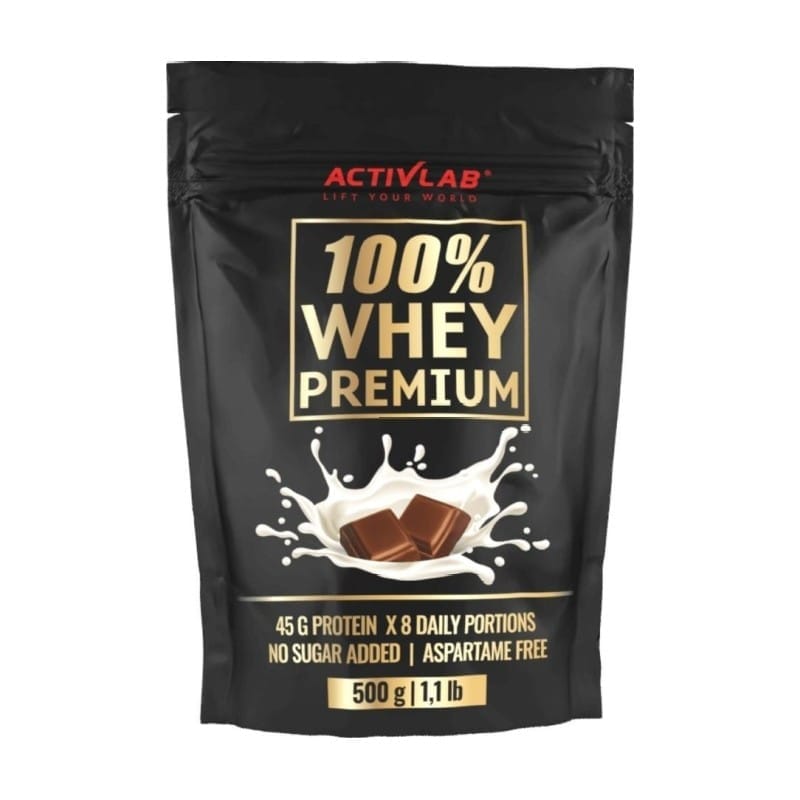 100% Whey Premium proteïne met chocoladesmaak Activlab (500 g)
