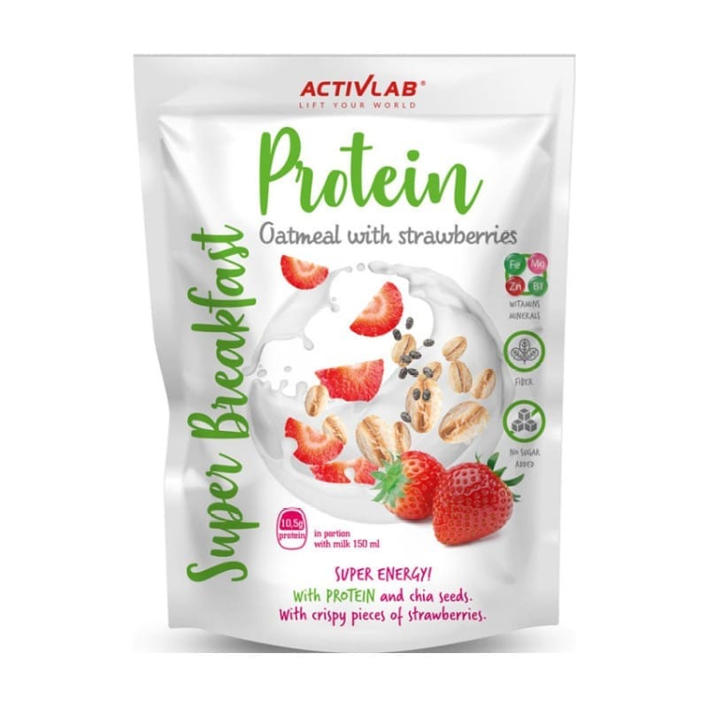 Havermoutpap met aardbeien Super Protein Activlab (300 g)