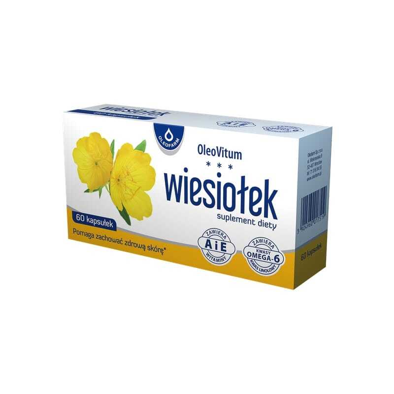 Teunisbloemolie met vitamine A en E Oleofarm (60 capsules)