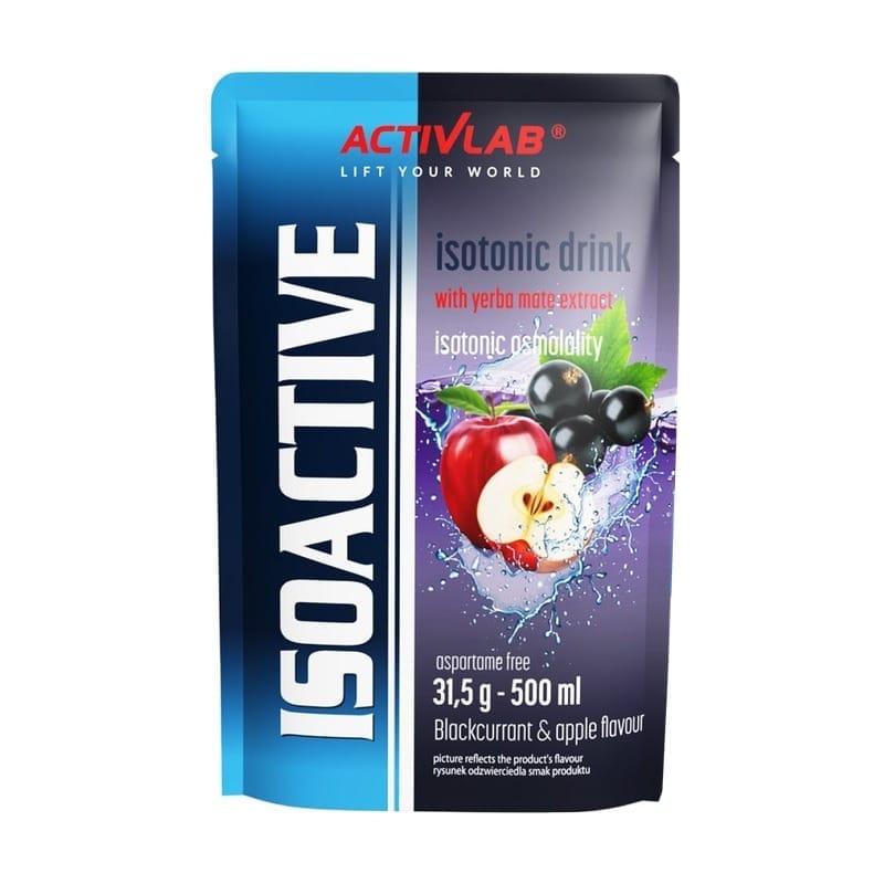 Isotone drank in poedervorm Isoactive Activlab, zwarte bes met appel (31,5 g)