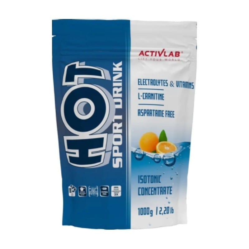 Hot Sport Drink – elektrolyten en vitaminen, sinaasappelsmaak Activlab (1000 g)