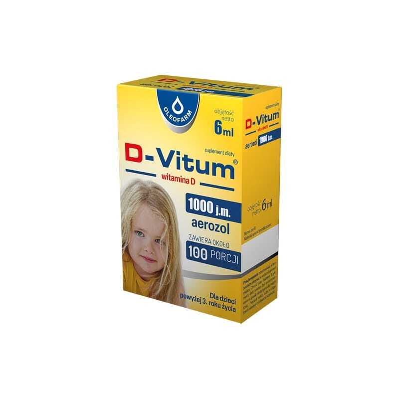 Vitamine D3 1000 IE in spray voor kinderen D-Vitum Oleofarm (6 ml)