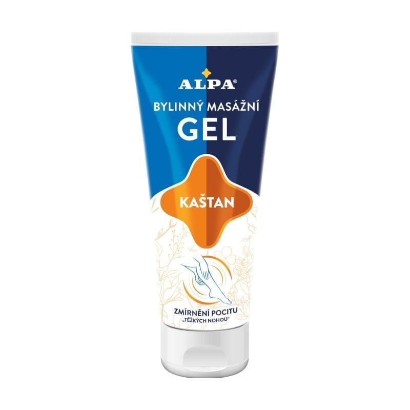 Masseergel met paardenkastanje voor verlichting van het gevoel van zware benen Alpa (100 ml)