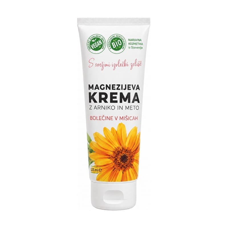 Magnesiumcrème met arnica en munt Cvetka (125 ml)