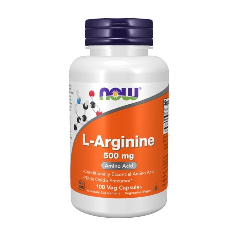 L-arginine NOW, 500 mg (100 capsules)