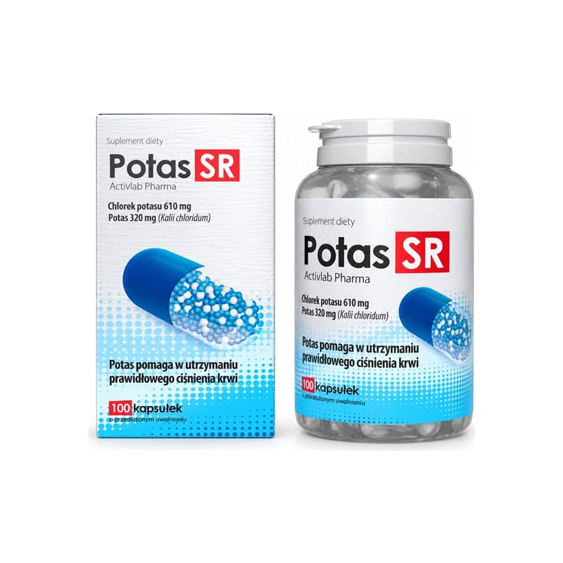 Kalium met verlengde afgifte – Potas SR Activlab Pharma (100 capsules)