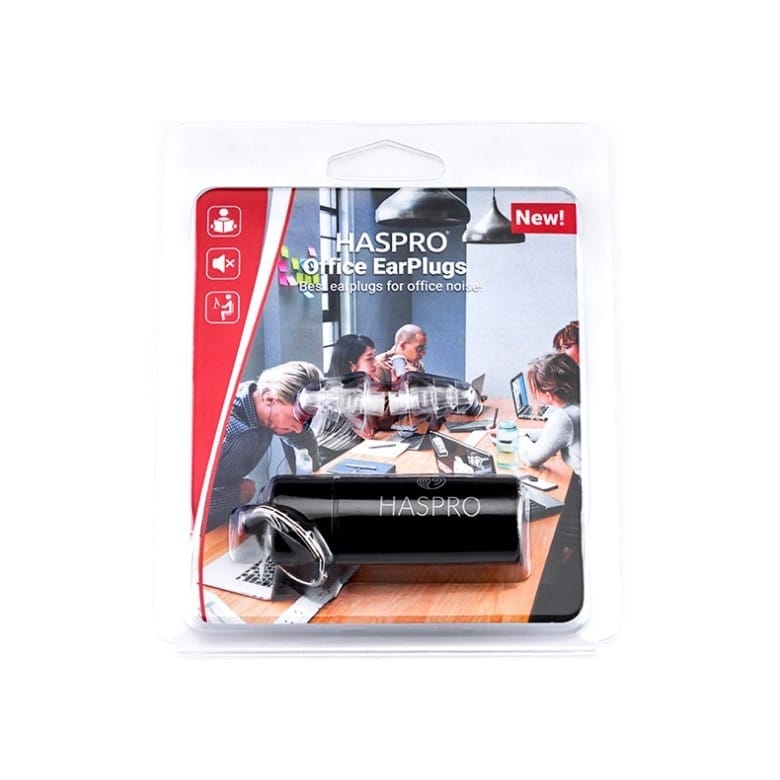 Oordopjes voor kantoor – transparant, van silicone Office Haspro (1 paar)