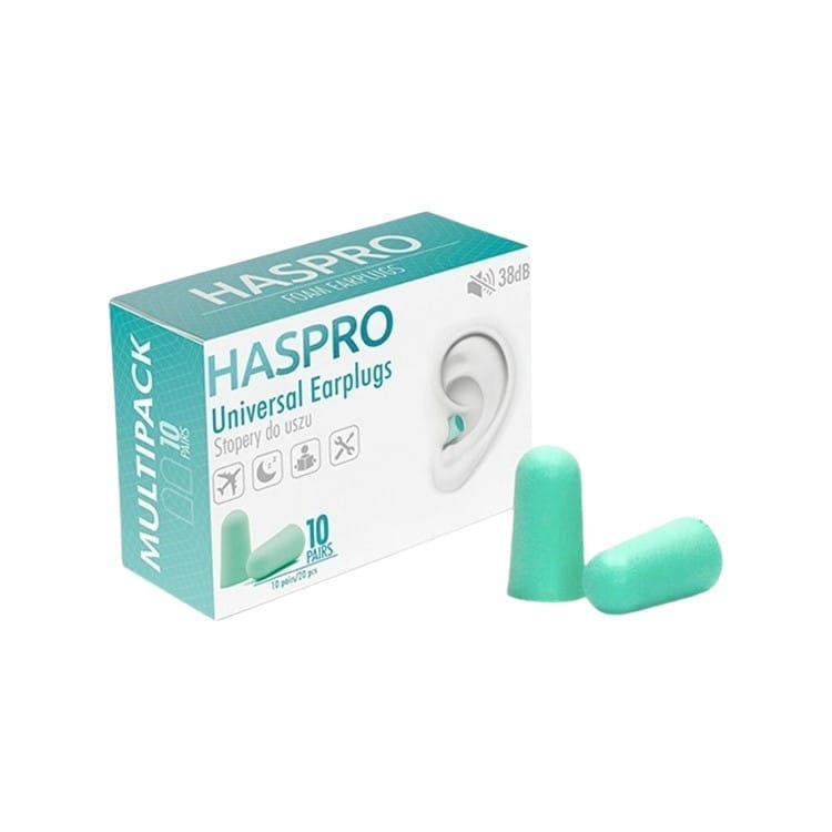 Schuim oordopjes Multi10 - mintgroen Haspro (20 stuks)